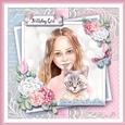 Just a Birthday Girl and her cat KIT-FOUR
