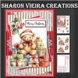 vintage Red and Kraft Christmas Card 