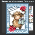 Christmas Highland cow two