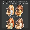 German Shepherd Girl Clipart Collection