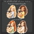 Pug Girl Clipart Collection