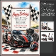 fast car Male Birthday 5x7 