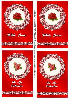 Rose and Lace Valentine Toppers