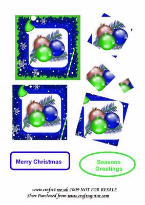 Blue Spiral Baubles