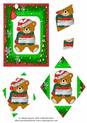 Christmas Bear - Spiral Diamond