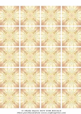 Gold Baubles Tea Bag Sheet