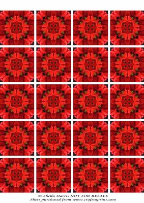 Poinsettia Tea Bag Sheet