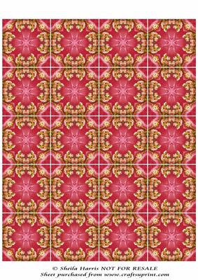 Poinsettia 2 Tea Bag Sheet