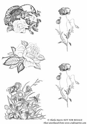 Floral Mix 1 Digital Stamping