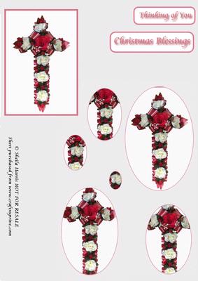 Floral Cross in Oval Pyramid