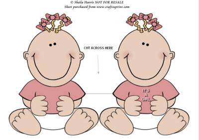 It's a Girl - Baby Shaped Card