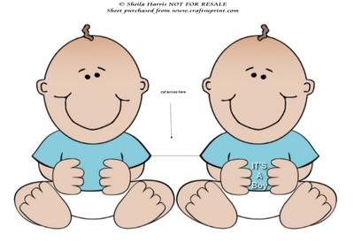 It's a Boy - Baby Shaped Card