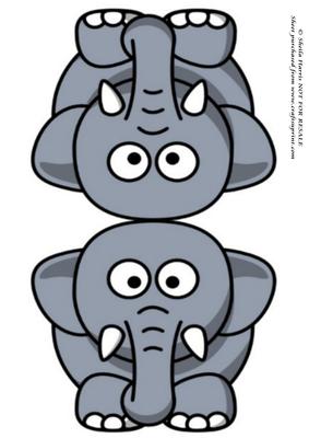 Elephant Shaped Card