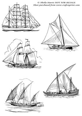 Ships Ahoy! Digital Stamping Sheet