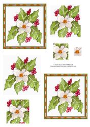 Christmas Rose and Holly Pyramid Sheet