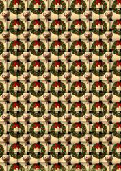 Christmas Wreath Weave Background