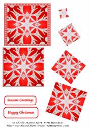Red Snowflakes Spiral Pyramid Topper