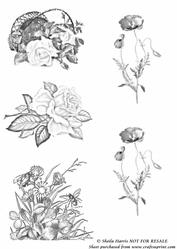 Floral Mix 1 Digital Stamping