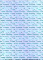 Happy Birthday Text Backing Sheet