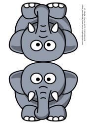 Elephant Shaped Card