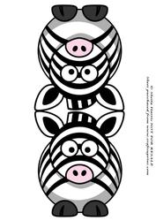 Zippy Zebra Shaped Card