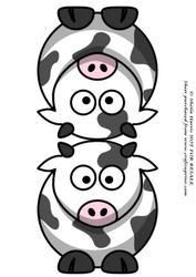 Spotty Cow Shaped Card