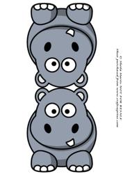 Happy Hippo Shaped Card