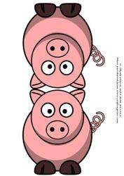 Perky Pig Shaped Card