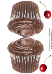 Chocolate Cupcake Shaped Card with a Wooble