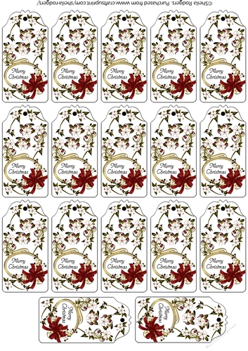 17 Floral Christmas Gift Tags