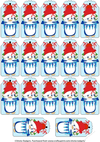 17 Christmas Penguin Gift Tags