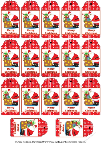 17 Christmas Father Christmas Gift Tags