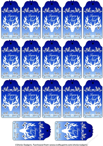 17 Christmas Stag Gift Tags 1