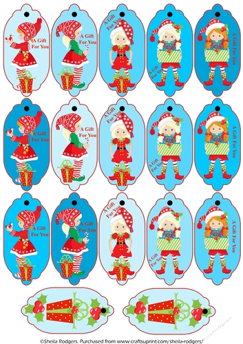 17 Christmas Girl Gift Tags