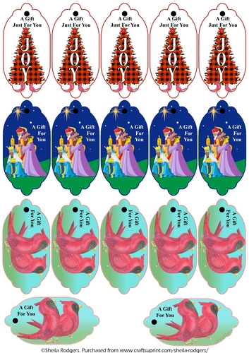 17 Various Christmas Gift Tags Set 2