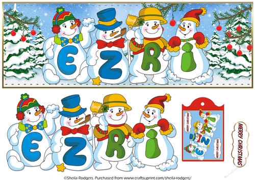 SNOWMEN NAMES LARGE DL - EZRI