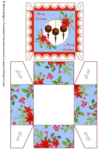 Gift Box - Christmas Red Baubles
