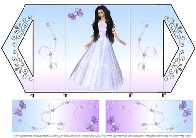 Fantasia in White Triangle Front Gatefol