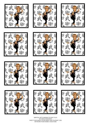 Martial Arts Darwin Tea Bag Tiles