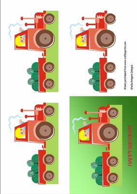 Boy with Tractor and Trailer