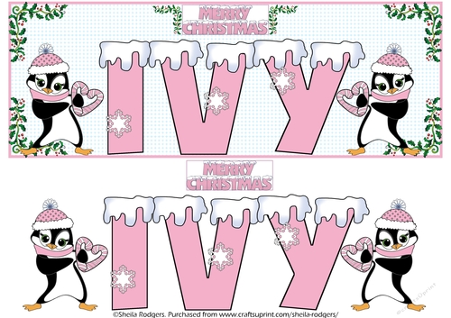 SNOW CAPPED NAMES - IVY PINK