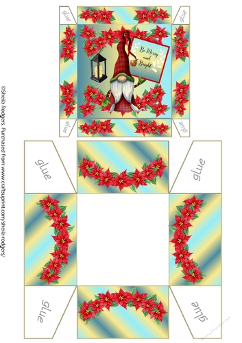 GIFT BOX - POINSETTIA GNOME 2