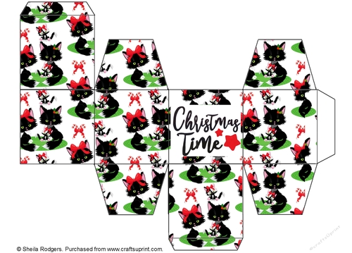 All In One Gift Box - Christmas Cats 1