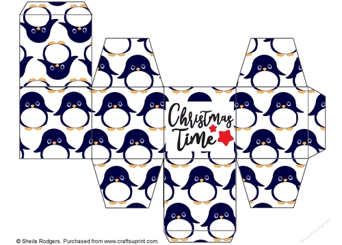 All In One Gift Box - Rows of Penguins