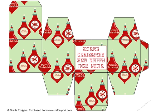 All In One Gift Box - Red Baubles