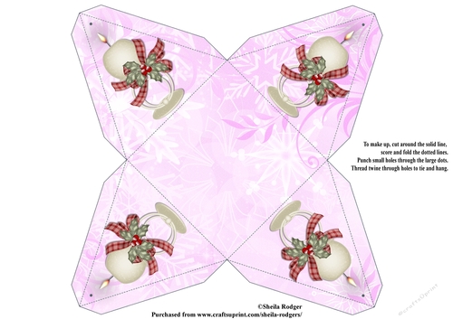 Folded Triangle Box - Christmas Candle