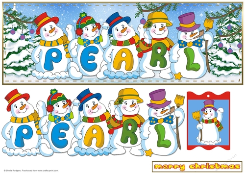SNOWMEN NAMES LARGE DL - PEARL
