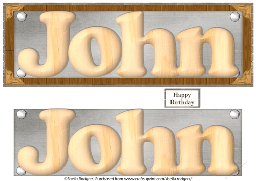 WOOD MALE NAMES - JOHN