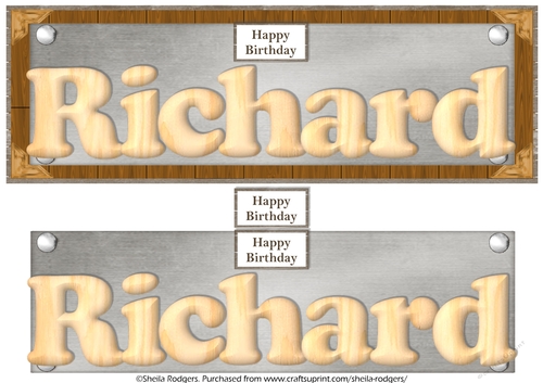WOOD MALE NAMES - RICHARD