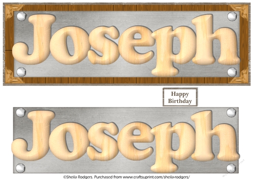 WOOD MALE NAMES - JOSEPH